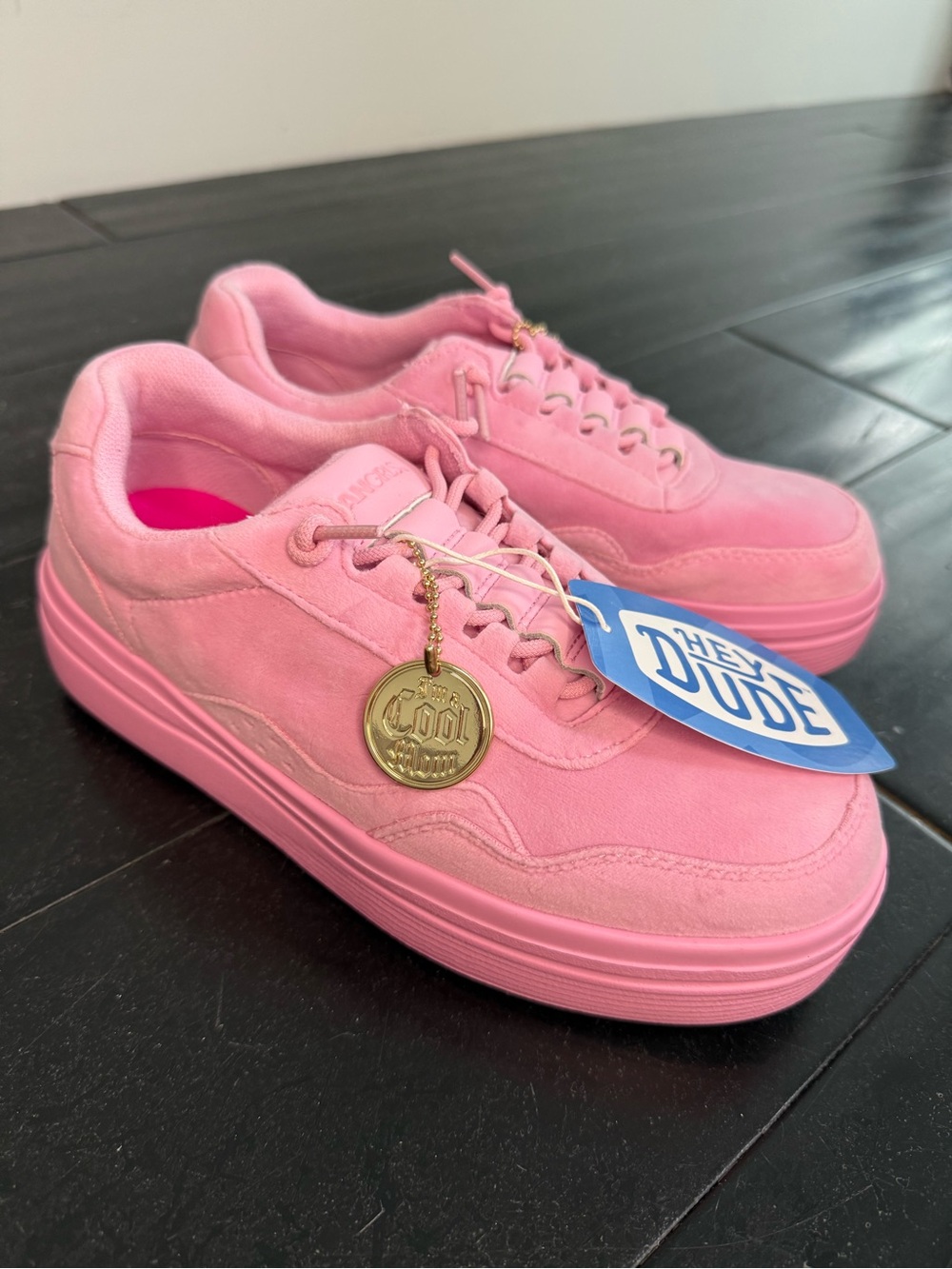 New HEYDUDE x Mean Girls Hudson Lift Cool Mom Pink Platform Sneakers